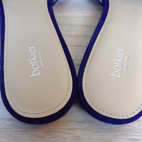 Botkier Marley Suede Stripe Slide Sandals Slip on Womens‎ Size 7.5 - Picture 2 of 3